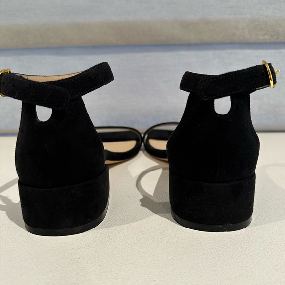 STUART WEITZMAN NUDISTJUNE SQUARE BLACK SUEDE SANDALS • size 6 • NWOT - Picture 7 of 8